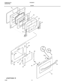 DOOR Diagram and Parts List for FES367DCA  Frigidaire Range