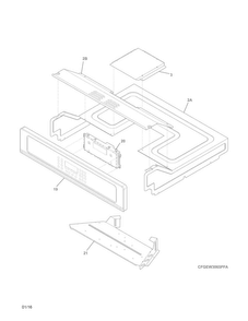 Control Panel Diagram and Parts List for FGEW3065PFD  Frigidaire Wall Oven