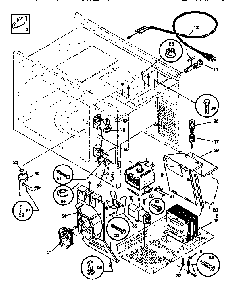 Magnetron And Air Flow Diagram and Parts List for SMS138T1B(941354496)  Tappan Microwave