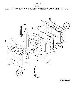 Door Diagram and Parts List for 79074333315  Kenmore Range