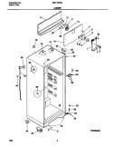 CABINET Diagram and Parts List for MRT18FNGD1  Frigidaire Refrigerator