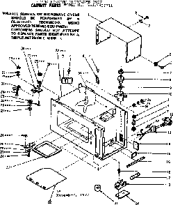 Cabinet Parts Diagram and Parts List for 5649937711  Kenmore Microwave