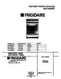 COVER Diagram and Parts List for FGF354BGWB  Frigidaire Range