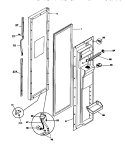 FREEZER DOOR Diagram and Parts List for FRS22XGCD0  Frigidaire Refrigerator