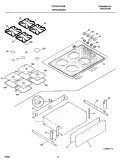 TOP / DRAWER Diagram and Parts List for FCS367CHBA  Frigidaire Range