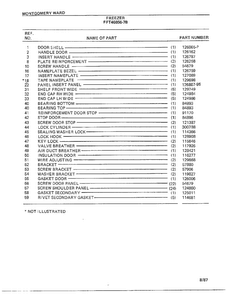 Freezer Page 2 Diagram and Parts List for 46856B-7  Frigidaire Freezer