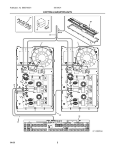 Controls / Induction Units Diagram and Parts List for 50540534  Frigidaire Cooktop