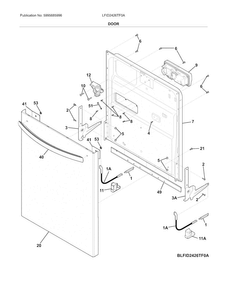 Part Location Diagram of 5304510708 Frigidaire HANDLE