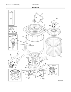 Motor/tub Diagram and Parts List for FFLG2022MW3  Frigidaire Washer Dryer Combo