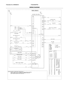 Wiring Diagram Diagram and Parts List for FGDS3065PFM  Frigidaire Range