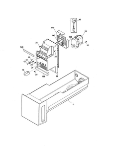 Ice Container Diagram and Parts List for FGHB2735NP0  Frigidaire Refrigerator