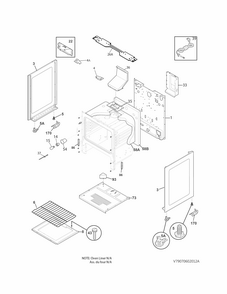 Body Diagram and Parts List for 79073439312  Kenmore Range
