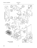 BODY Diagram and Parts List for GLGFZ376FCC  Frigidaire Range