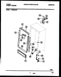 CABINET PARTS Diagram and Parts List for TFU09M4AW0  Tappan Freezer