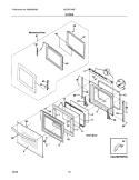 DOORS Diagram and Parts List for GLEB27M9FBD  Frigidaire Microwave Oven Combo