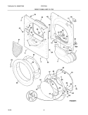 FRONT PANEL/LINT FILTER Diagram and Parts List for CDE4700LW0  Crosley Dryer