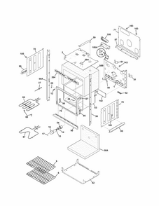 Lower Oven Diagram and Parts List for 79047732407  Kenmore Wall Oven