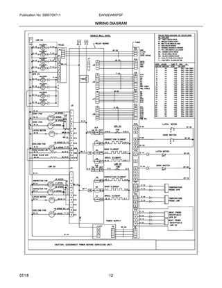 Wiring Diagram Diagram and Parts List for EW30EW65PSF  Frigidaire Wall Oven