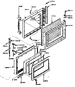 Door Parts Diagram and Parts List for 5648668610  Kenmore Microwave