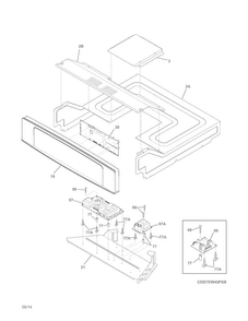Control Panel Diagram and Parts List for EI27EW45PSB  Electrolux Wall Oven