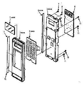 Control Panel Parts Diagram and Parts List for 5648824681  Kenmore Microwave