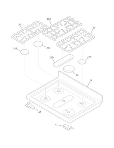 Part Location Diagram of 318941500 Frigidaire GRATE