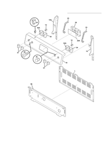 Backguard Diagram and Parts List for FFEF3012XSA  Frigidaire Range
