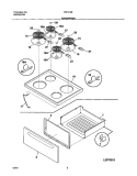 TOP / DRAWER Diagram and Parts List for FEF316BSB  Frigidaire Range