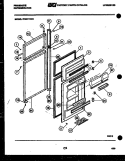 DOOR PARTS Diagram and Parts List for PFE21TFA1  Frigidaire Refrigerator