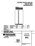 COVER Diagram and Parts List for GRS20HRHD4  Gibson Refrigerator