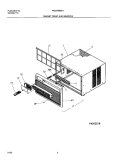 CABINET FRONT AND WRAPPER Diagram and Parts List for FAS254M2A1  Frigidaire Air Conditioner