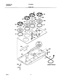 COOKTOP Diagram and Parts List for FGC36S6ASB  Frigidaire Cooktop