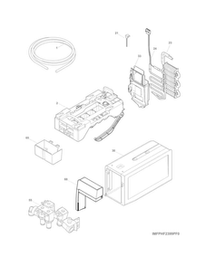 Ice Maker Diagram and Parts List for FDBC2250SS0  Frigidaire Refrigerator