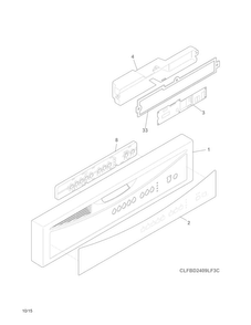 Control Panel Diagram and Parts List for FFBD2411NW7B  Frigidaire Dishwasher