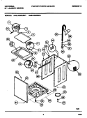 WASHER - CABINET, TOP PANEL, BASE Diagram and Parts List for MLXG62RBW1  Frigidaire Washer Dryer Combo