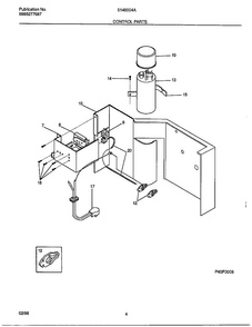 Control Parts Diagram and Parts List for 5148004A  Frigidaire Air Conditioner