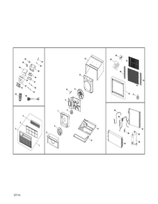 Recommended Spare Parts Diagram and Parts List for FFTA0833Q12  Frigidaire Air Conditioner