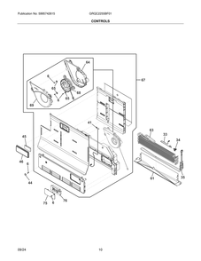 Controls Diagram and Parts List for GRQC2255BF01  Frigidaire Refrigerator
