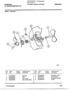 Misc./literature/optional Parts  Page 2 Diagram and Parts List for DW5100P*1  Frigidaire Dishwasher