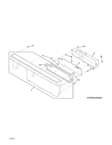 Control Panel Diagram and Parts List for LFID2422RF1A  Frigidaire Dishwasher