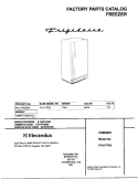 COVER Diagram and Parts List for FFU17F9GW4  Frigidaire Freezer