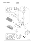 CABINET Diagram and Parts List for UL2500CA5  Electrolux Freezer