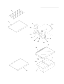 Shelves Diagram and Parts List for FRT21G2NW0  Frigidaire Refrigerator
