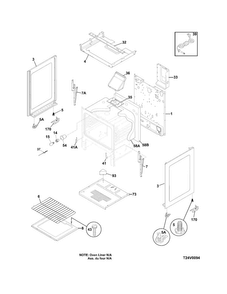 Body Diagram and Parts List for FFGF3011LWD  Frigidaire Range