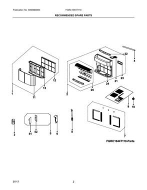 Part Location Diagram of 5304512368 Frigidaire KIT