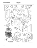 BODY Diagram and Parts List for CEW30GF6GSJ  Electrolux Range