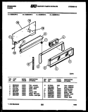 CONTROL PANEL Diagram and Parts List for G32BCL2  Frigidaire Range
