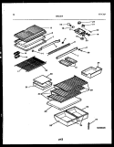 SHELVES AND SUPPORTS Diagram and Parts List for FPI14TPH0  Frigidaire Refrigerator