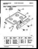 COOKTOP PARTS Diagram and Parts List for GF720NW6  Frigidaire Range