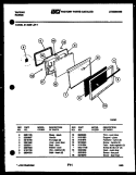 DOOR PARTS Diagram and Parts List for 31-2239-23-01  Tappan Range